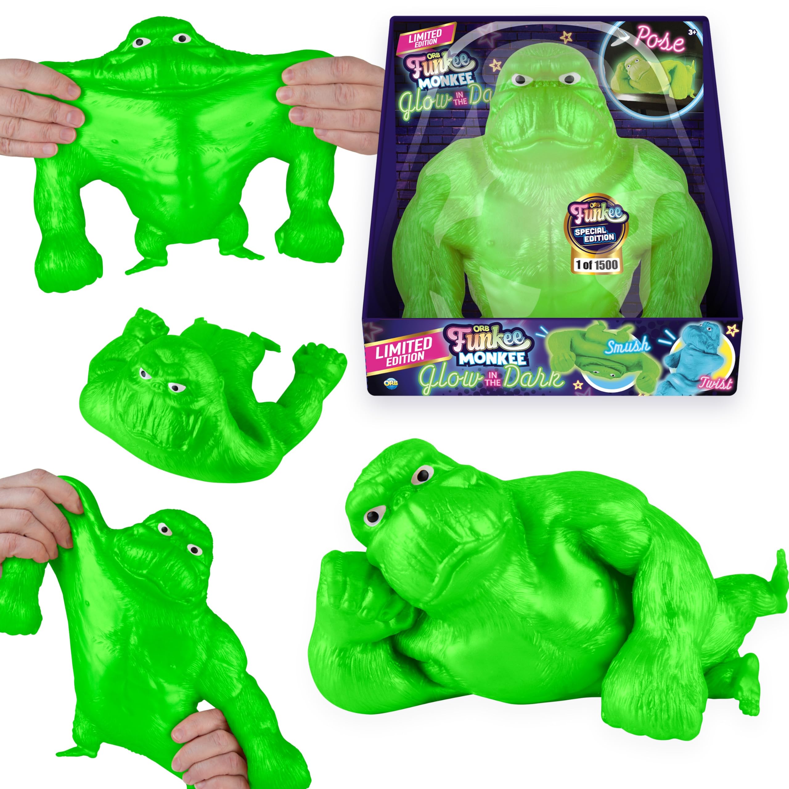 Amazon.com: ORB Funkee Monkee Jumbo Squishy Funky Monkey Glow in